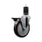 Service Caster 5'' Maroon Poly Swivel 1-5/8'' Expanding Stem Caster with Brake SCC-EX20S514-PPUB-MRN-PLB-158 - alternate 1